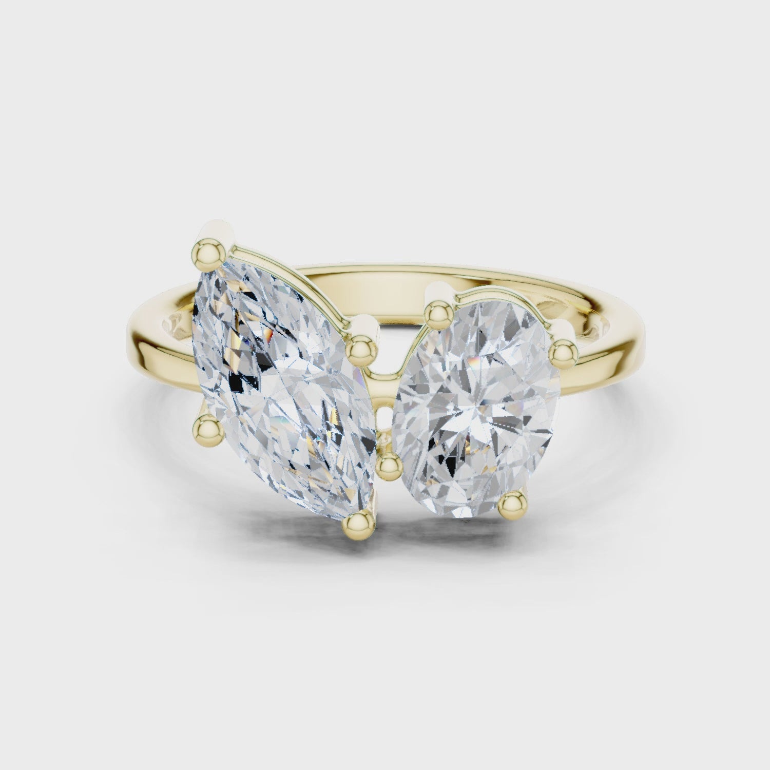 Seraphina Marquise & Oval Diamond Toi et Moi Ring