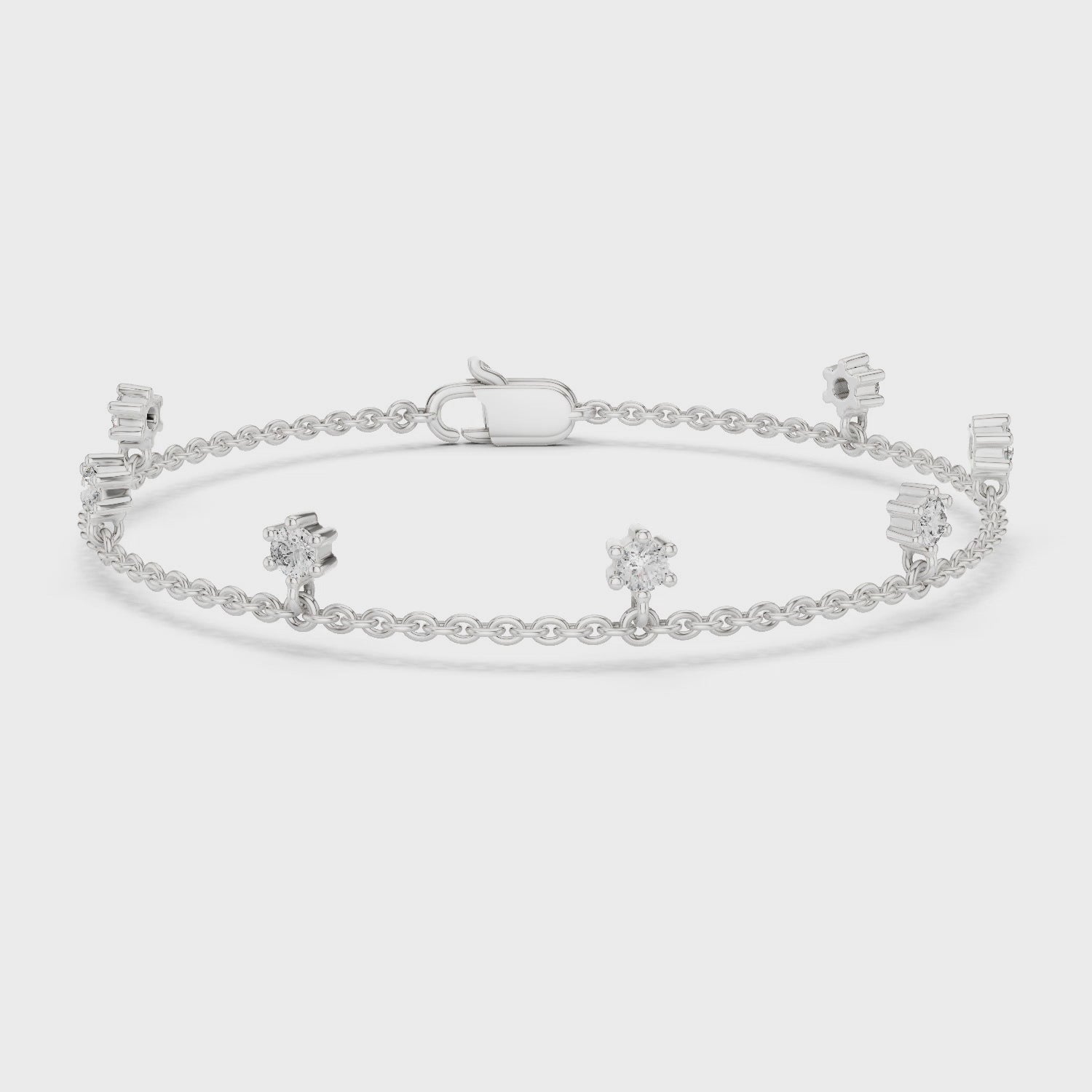 Marquise-Cut Diamond Tennis Bracelet