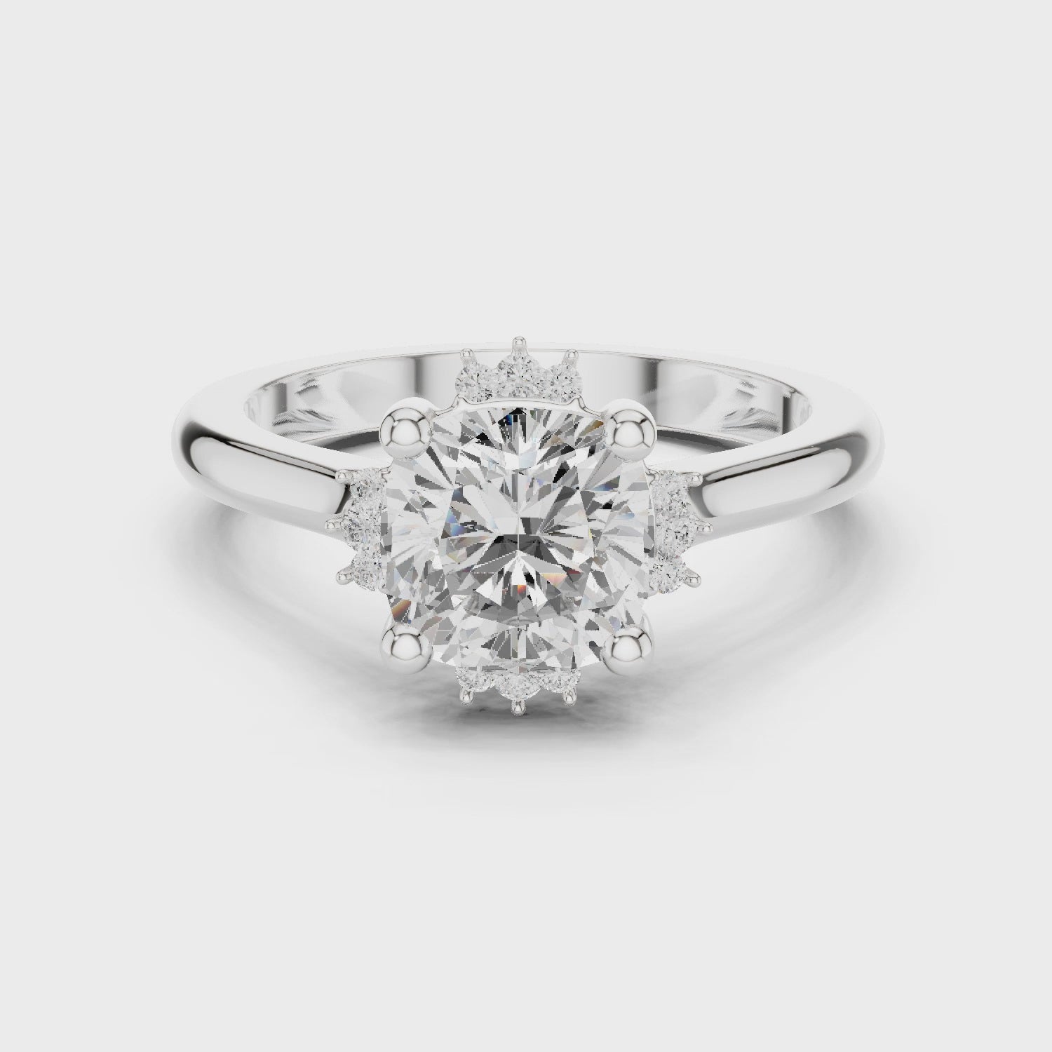 Sienna Cushion Diamond Halo Ring