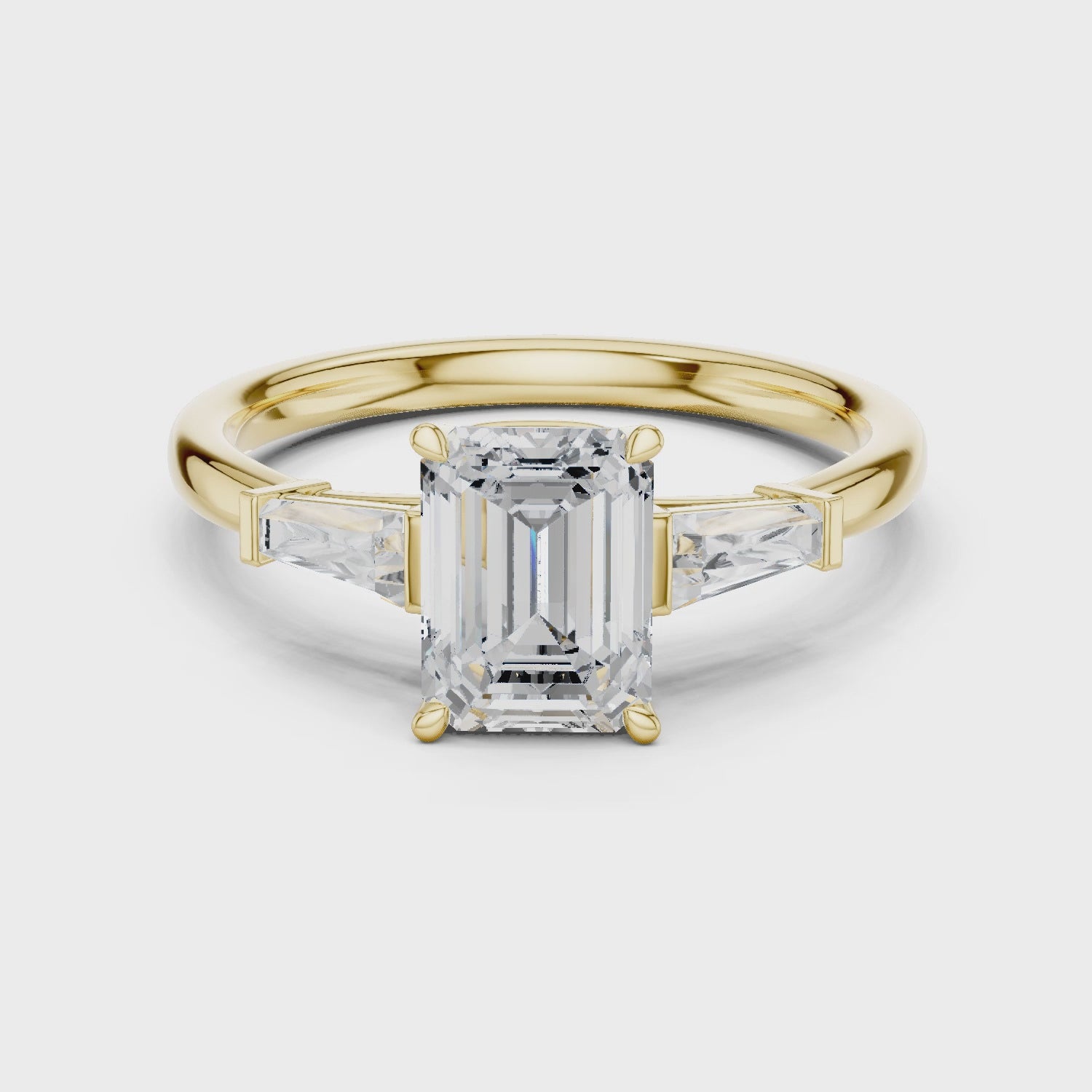 Jack Regal Trinity Emerald Diamond Ring