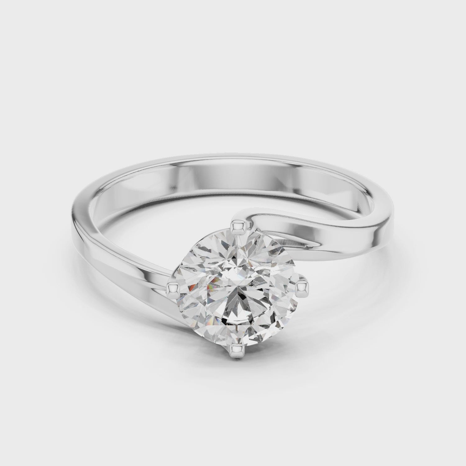 Elegant Wrap Solitaire Diamond Ring