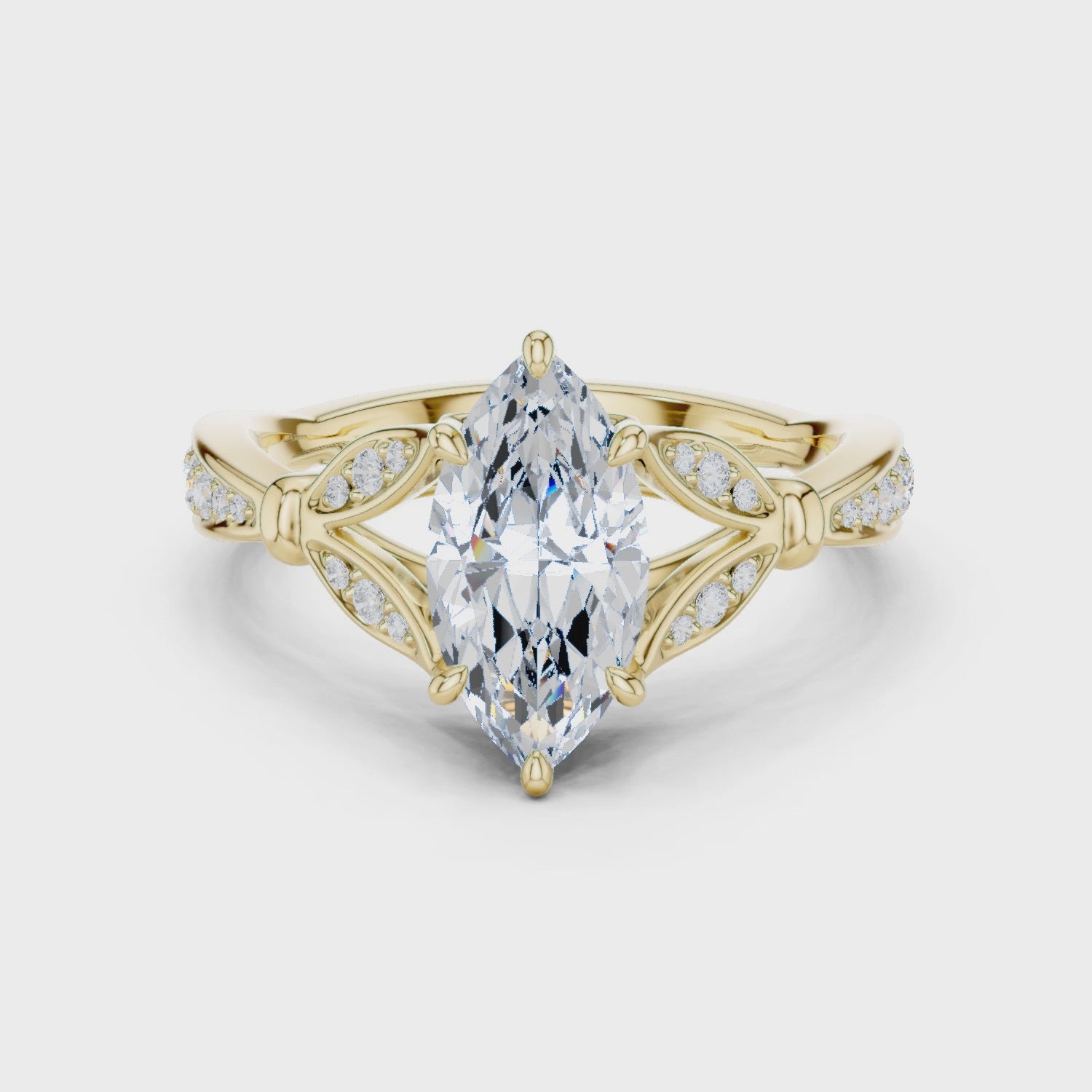 Sage Celestial Marquise Diamond Ring