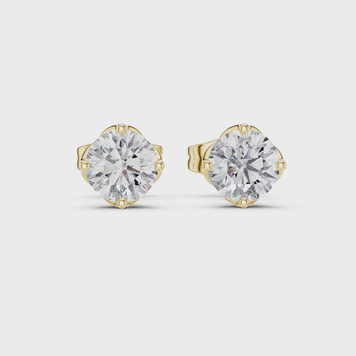 Classic Solitaire Lab-Grown Diamond Stud Earrings