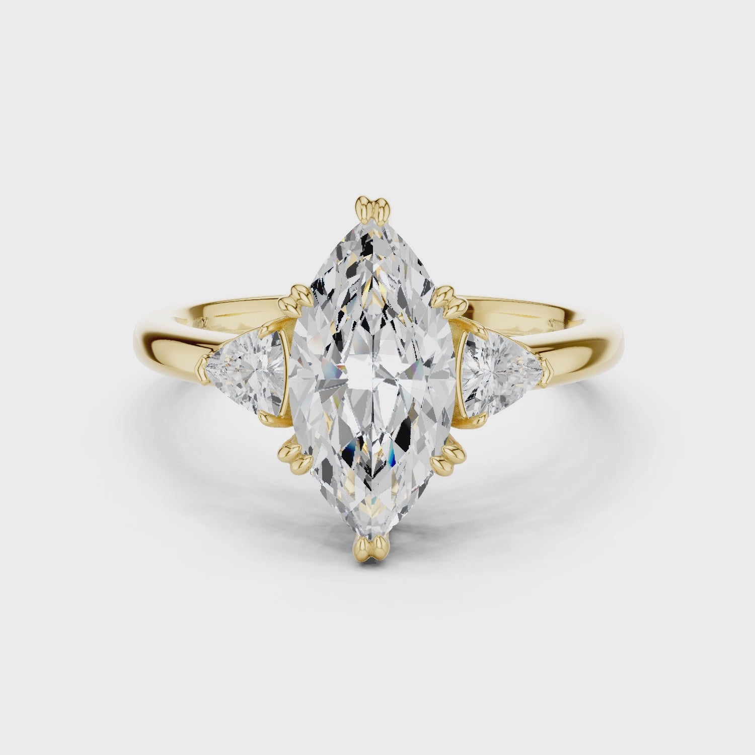 Xanthe Majestic Marquise Three-Stone Diamond Ring