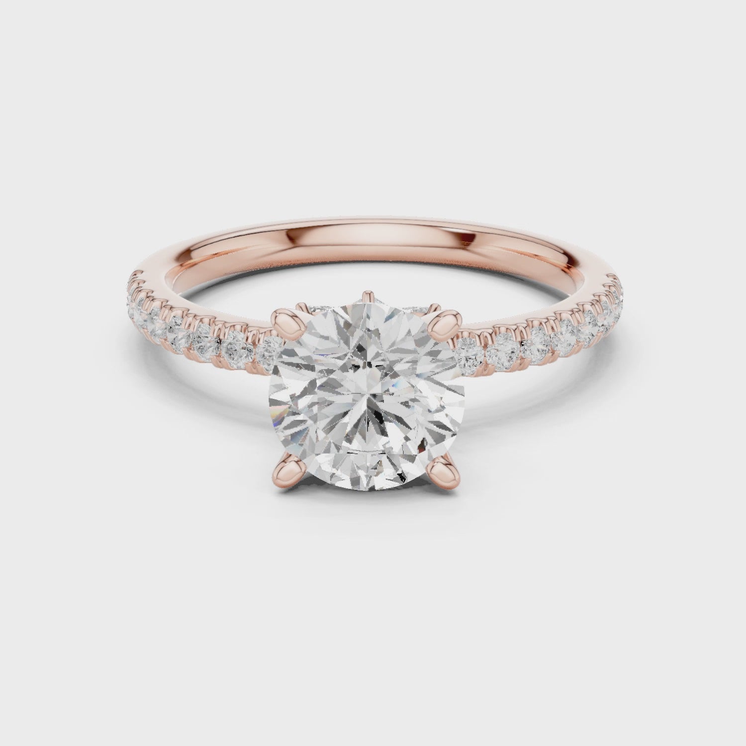 Beau Classic Pavé Round Diamond Ring