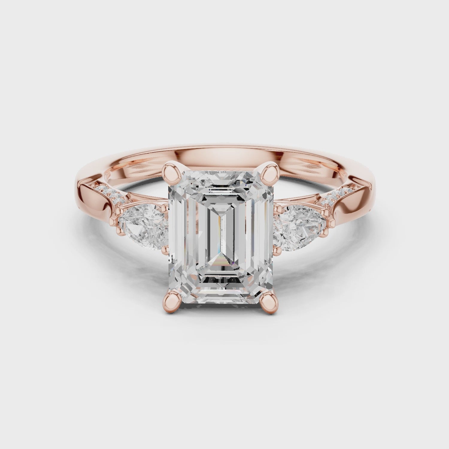 Ellis Imperial Grace Emerald Diamond Ring