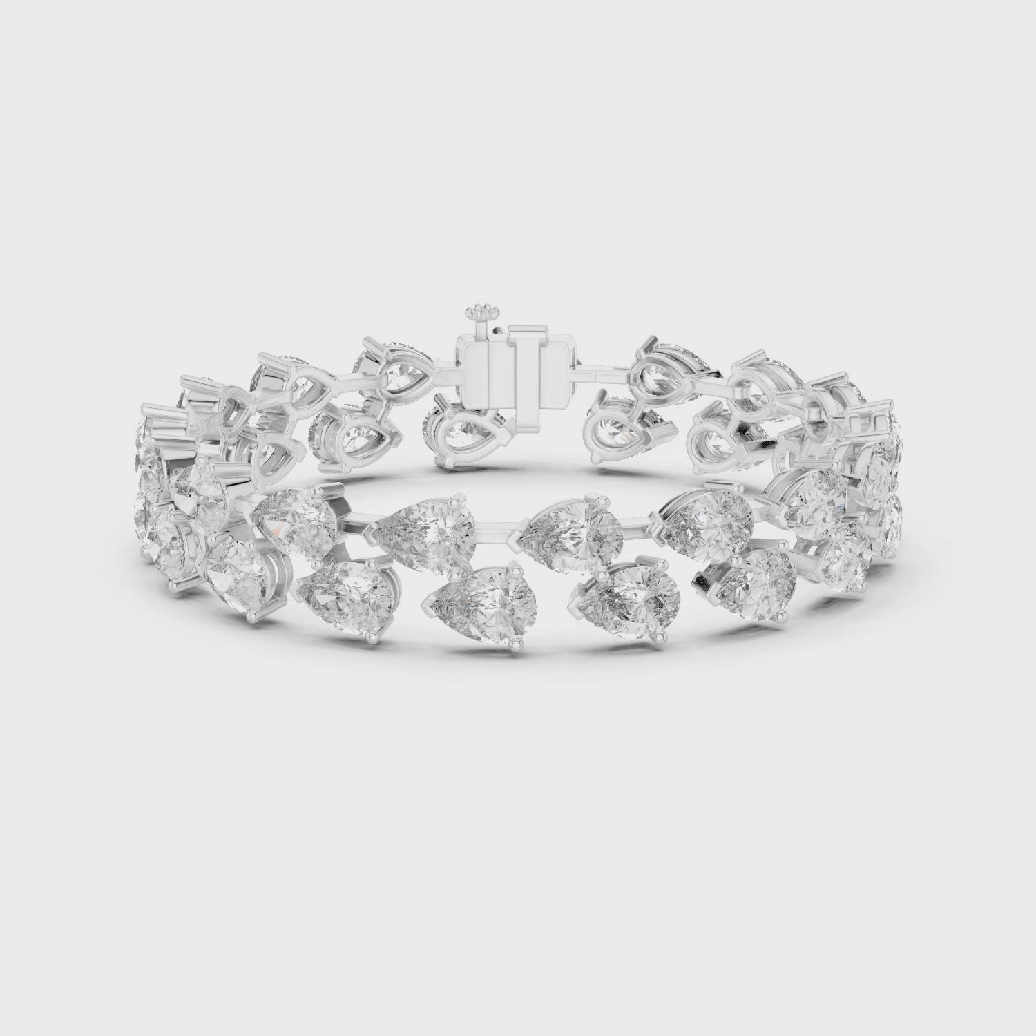 Pear Lab-Grown Diamond Tennis Bracelet