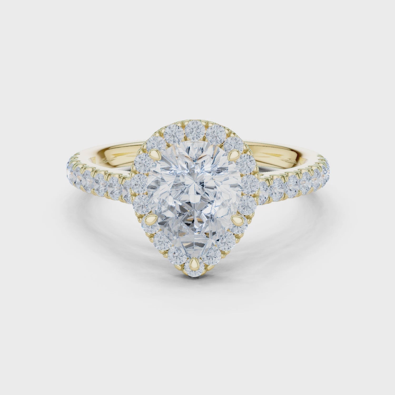 Nash Eternal Halo Pear Diamond Ring