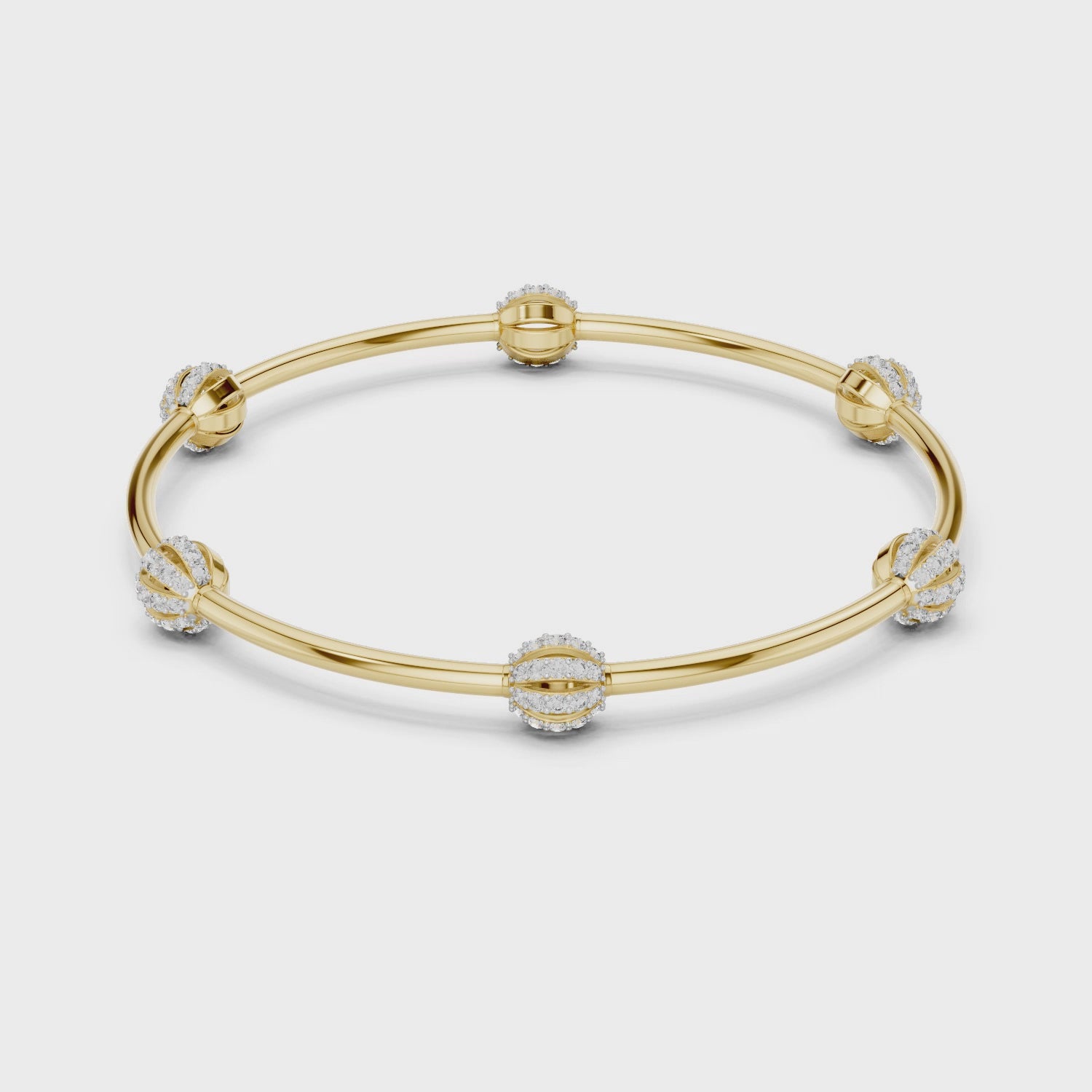 Celestial Orbit Lab-Grown Diamond Bangle Bracelet