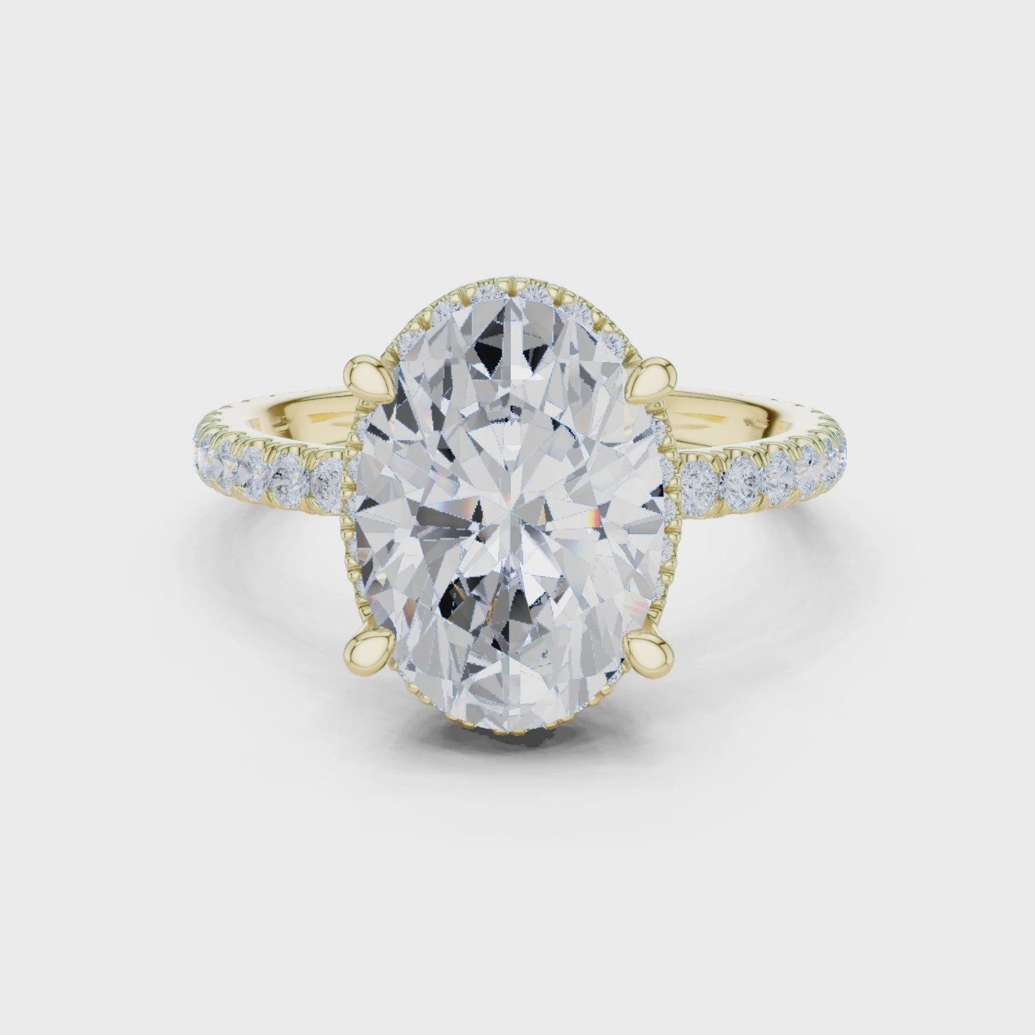 Sloane Aurora Oval Halo Diamond Ring