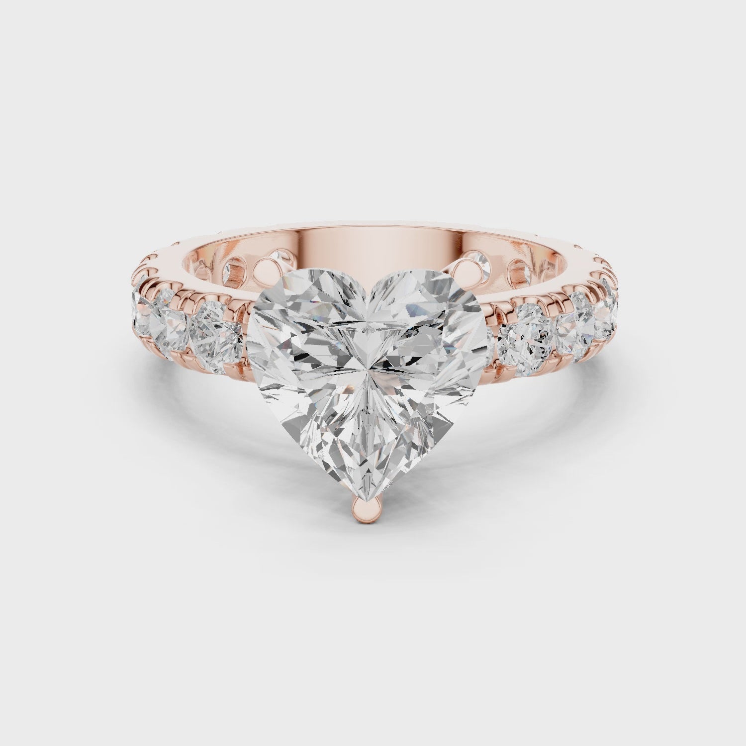 Cherish Romantic Heart Diamond Pavé Ring