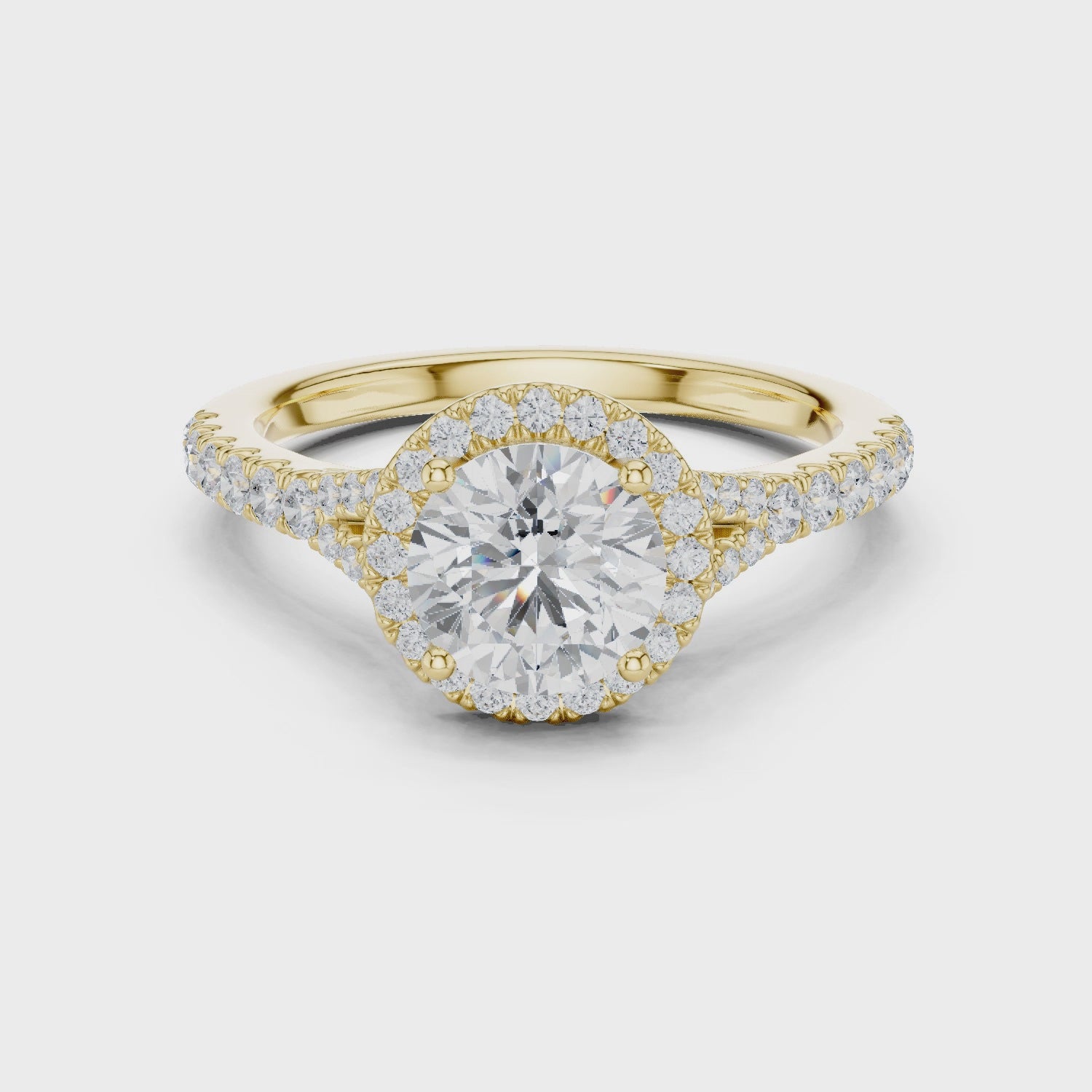 Sterling Timeless Round Halo Diamond Ring