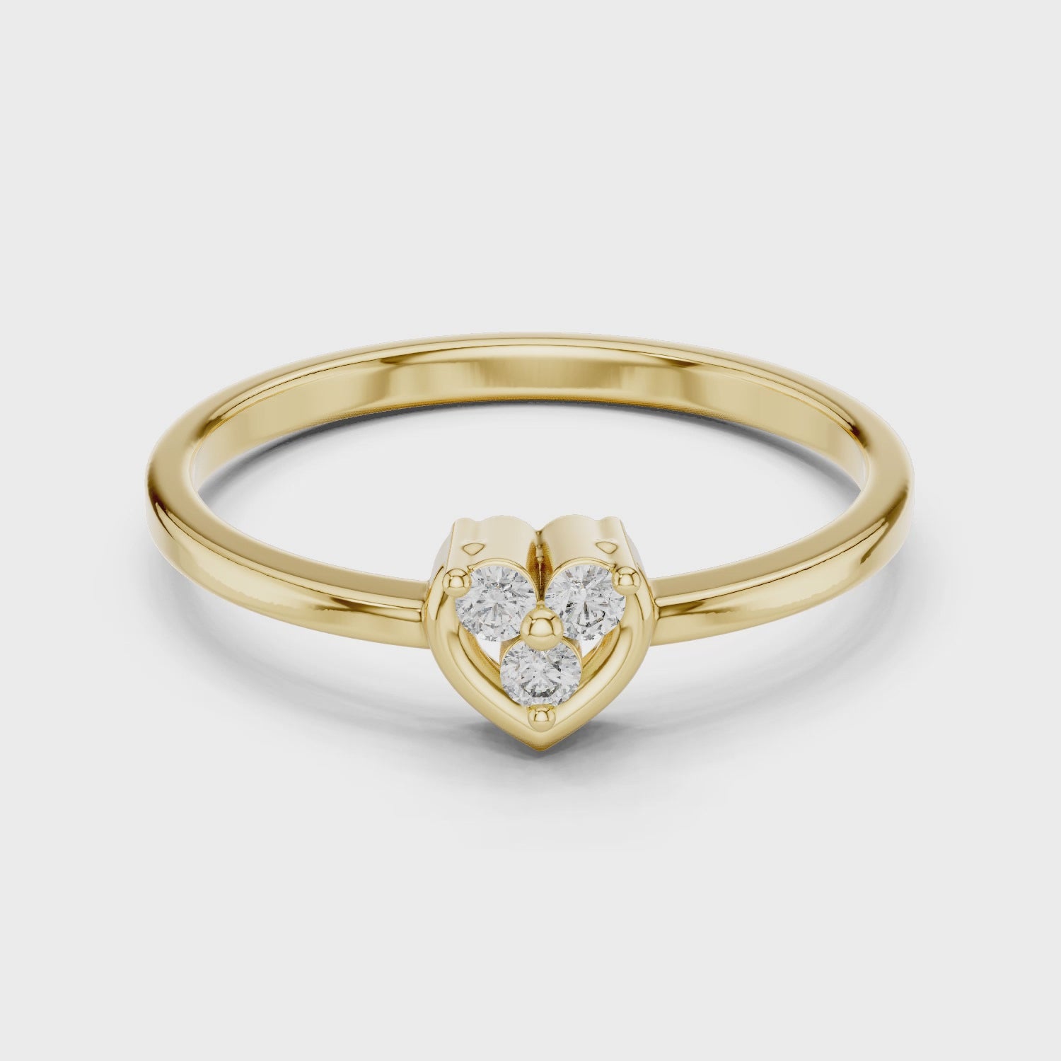 Heart Trio Diamond Ring