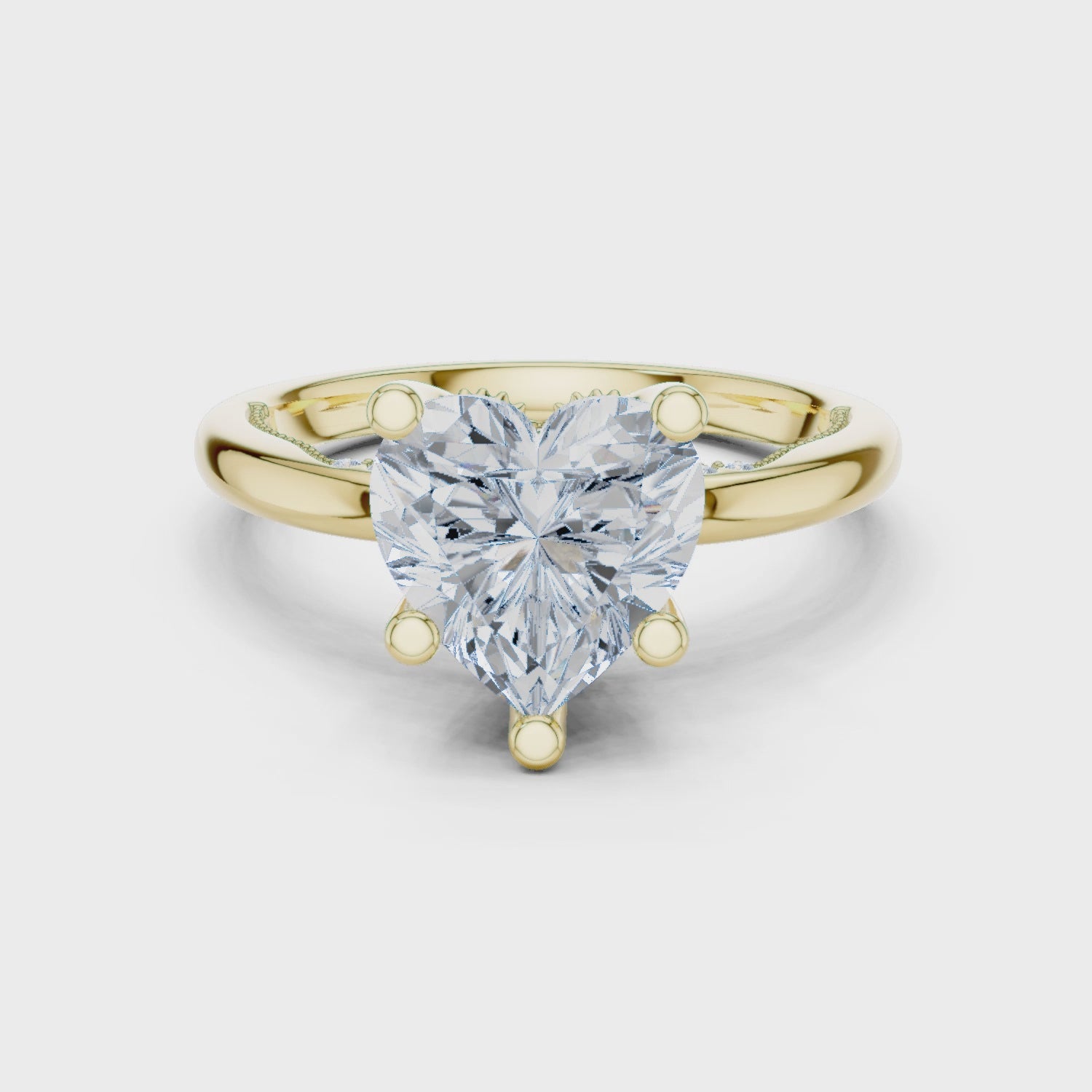 Heart Hidden Halo Ring