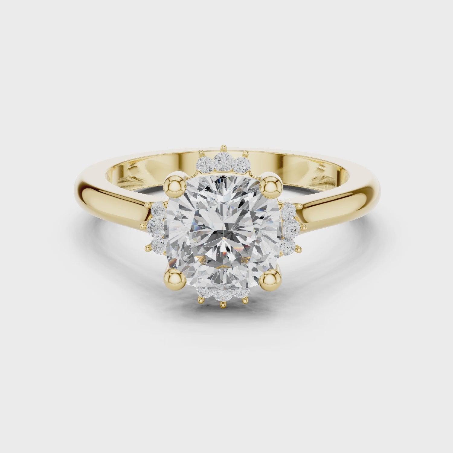 Sienna Cushion Diamond Halo Ring