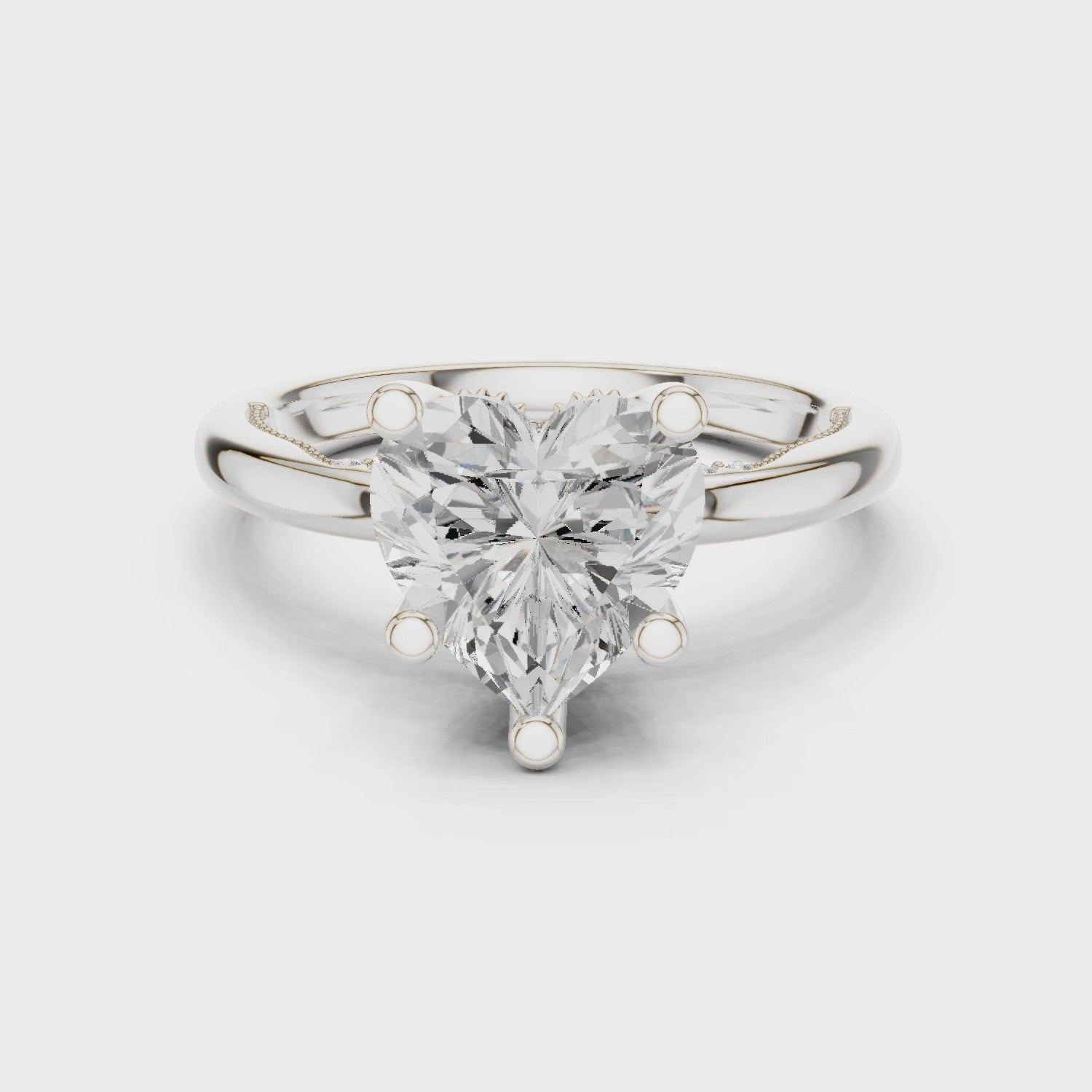 Heart Hidden Halo Ring