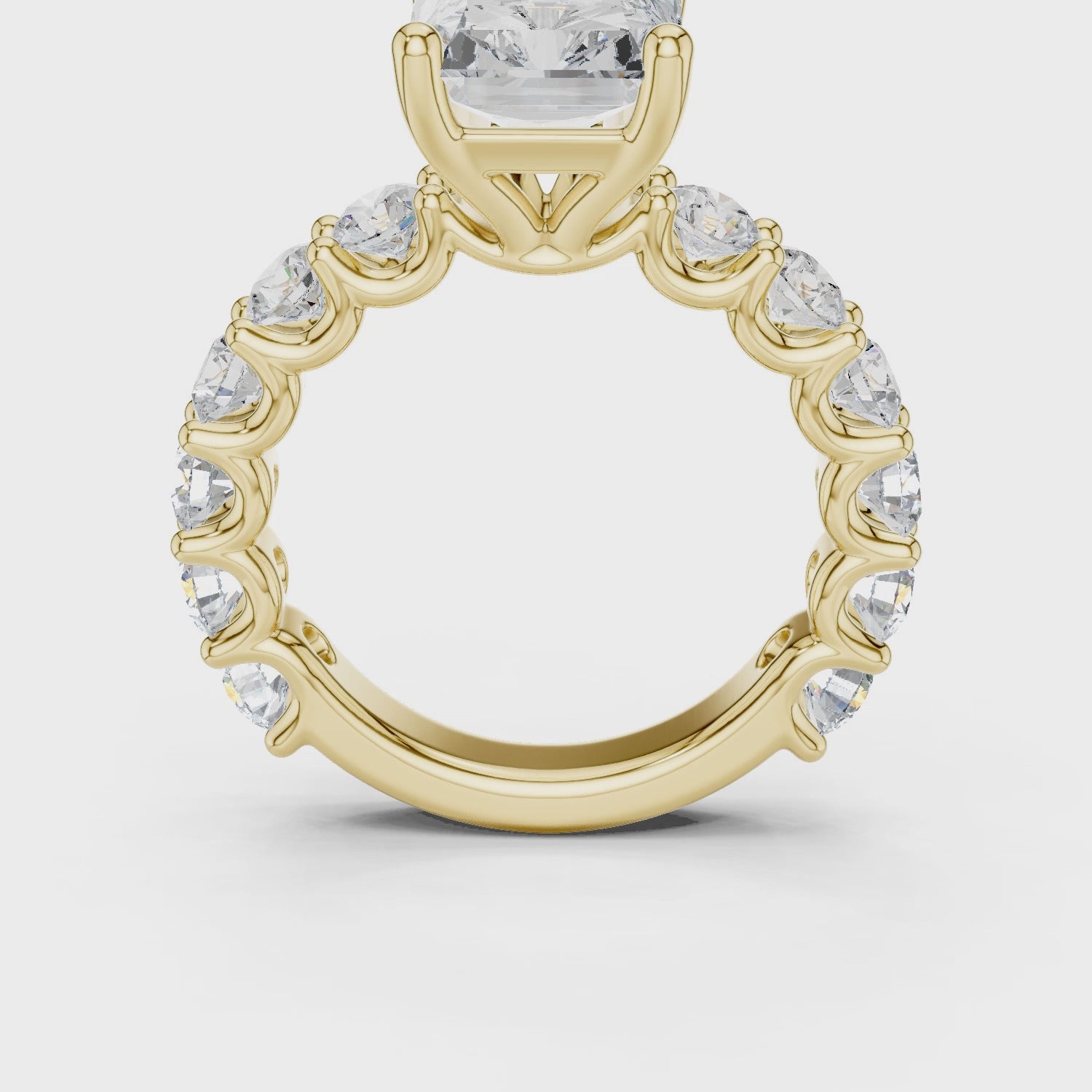 Quinn Eternal Sparkle Radiant Pavé Diamond Ring