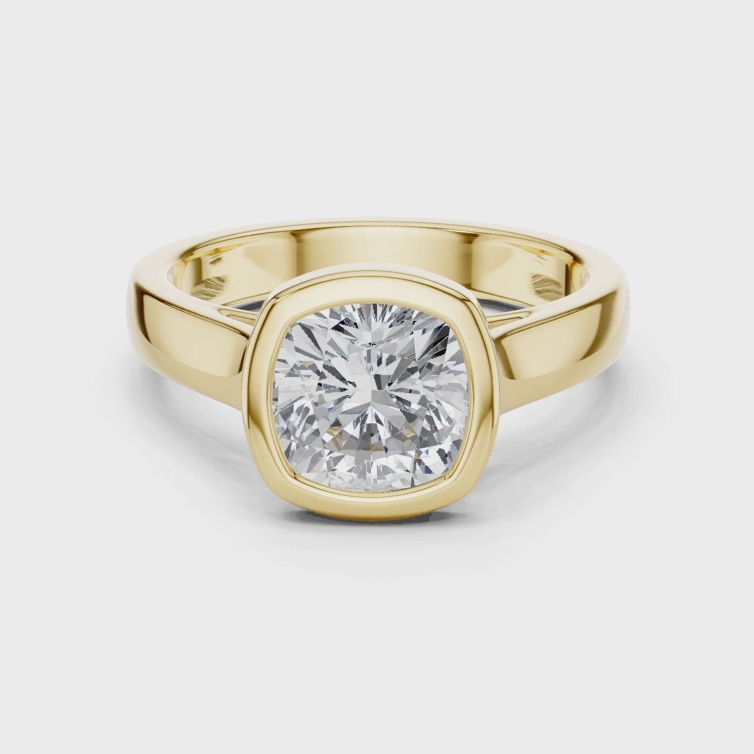 Soho Cushion Halo Bezel Diamond Ring