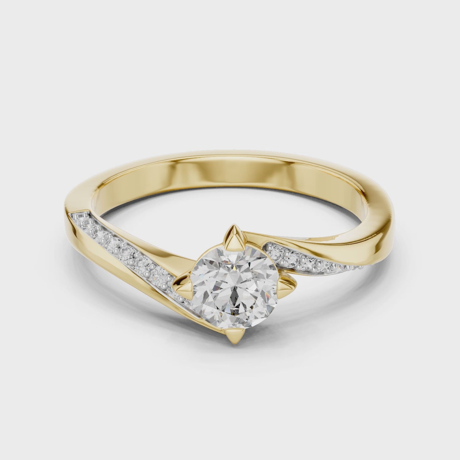 Celestial Twist Lab-Grown Diamond Engagement Ring
