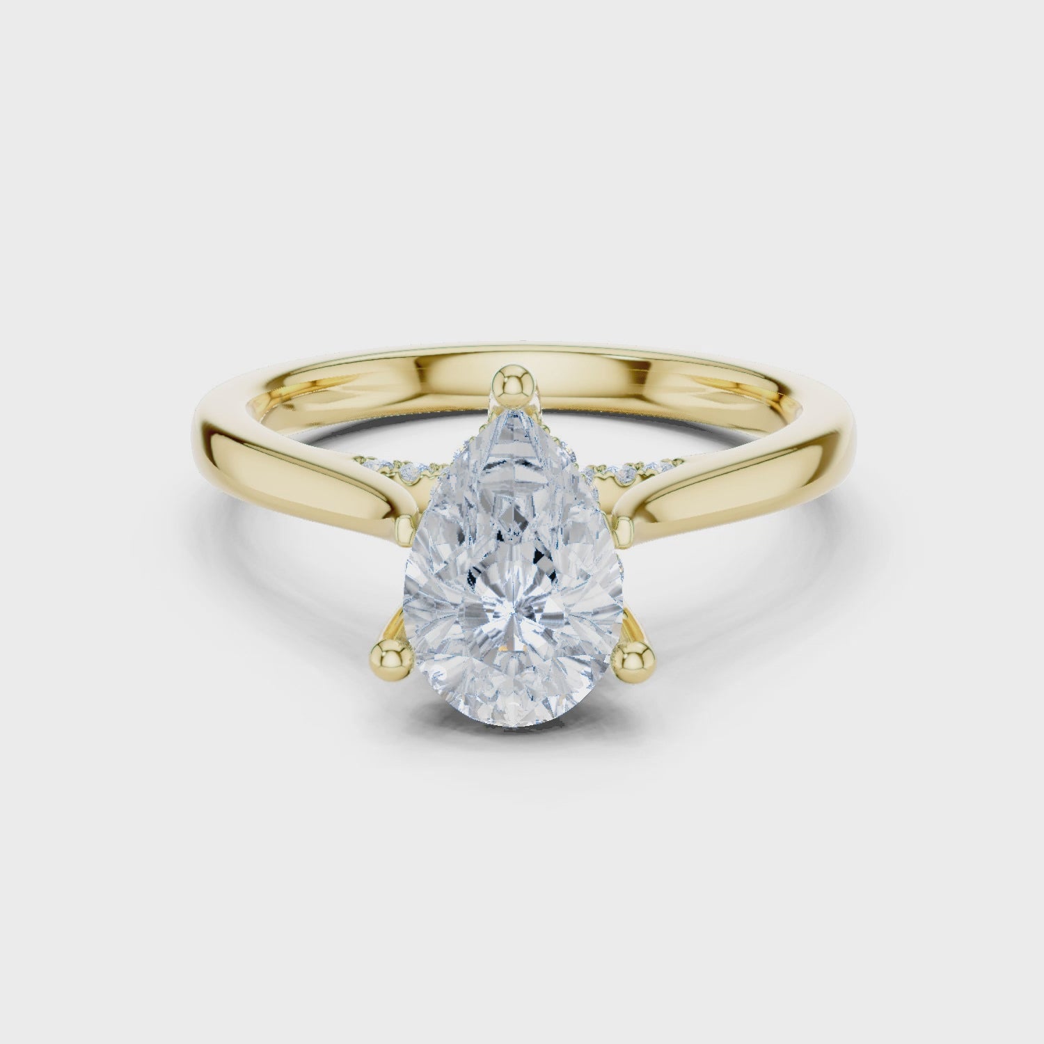 Rosa Aurora Split Shank Pear Diamond Ring