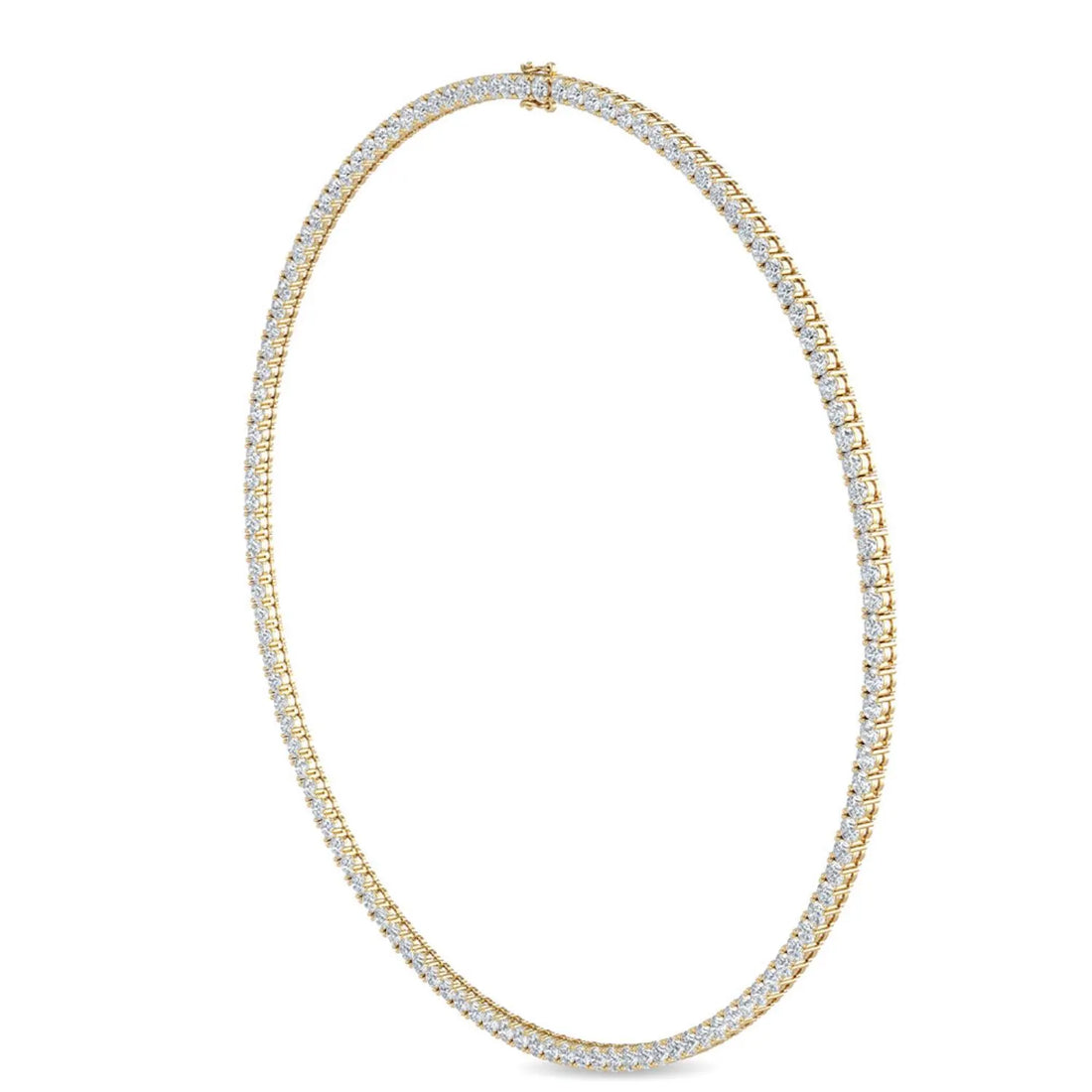 Round Cut Lab Grown Diamond Tennis Necklace